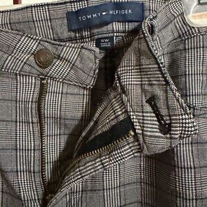 Tommy Hilfiger Checkered Trousers in Black and White